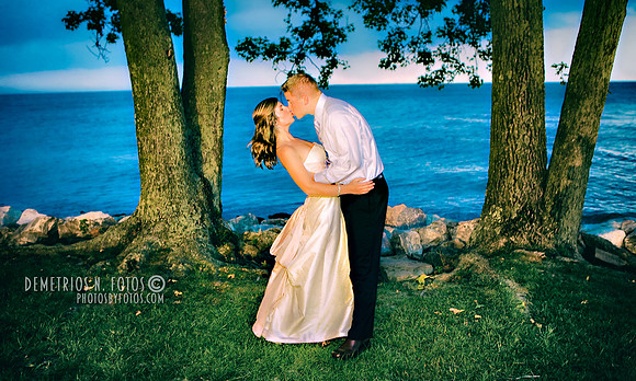 Romantic evening after wedding service