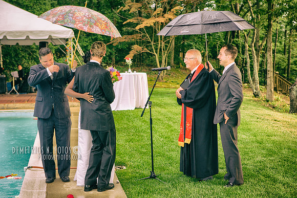 Wedding in the rain