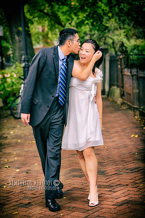 The happiest groom gives a kiss