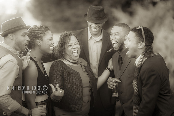 friends at wedding