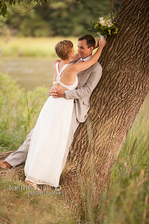 Bride hold groom