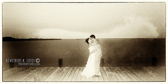 Romantic wedding on the water