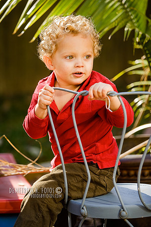 Boy on chair