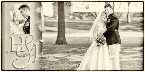 A page from a wedding album