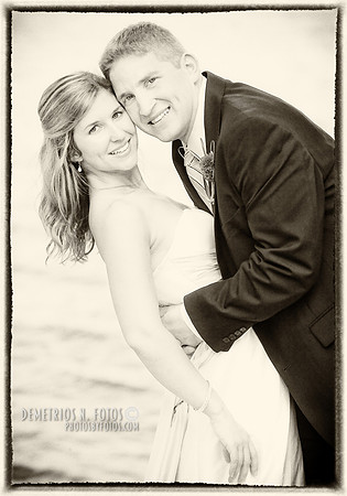 Vintage photo look of Bride and Groom
