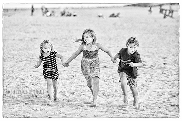 running on beach